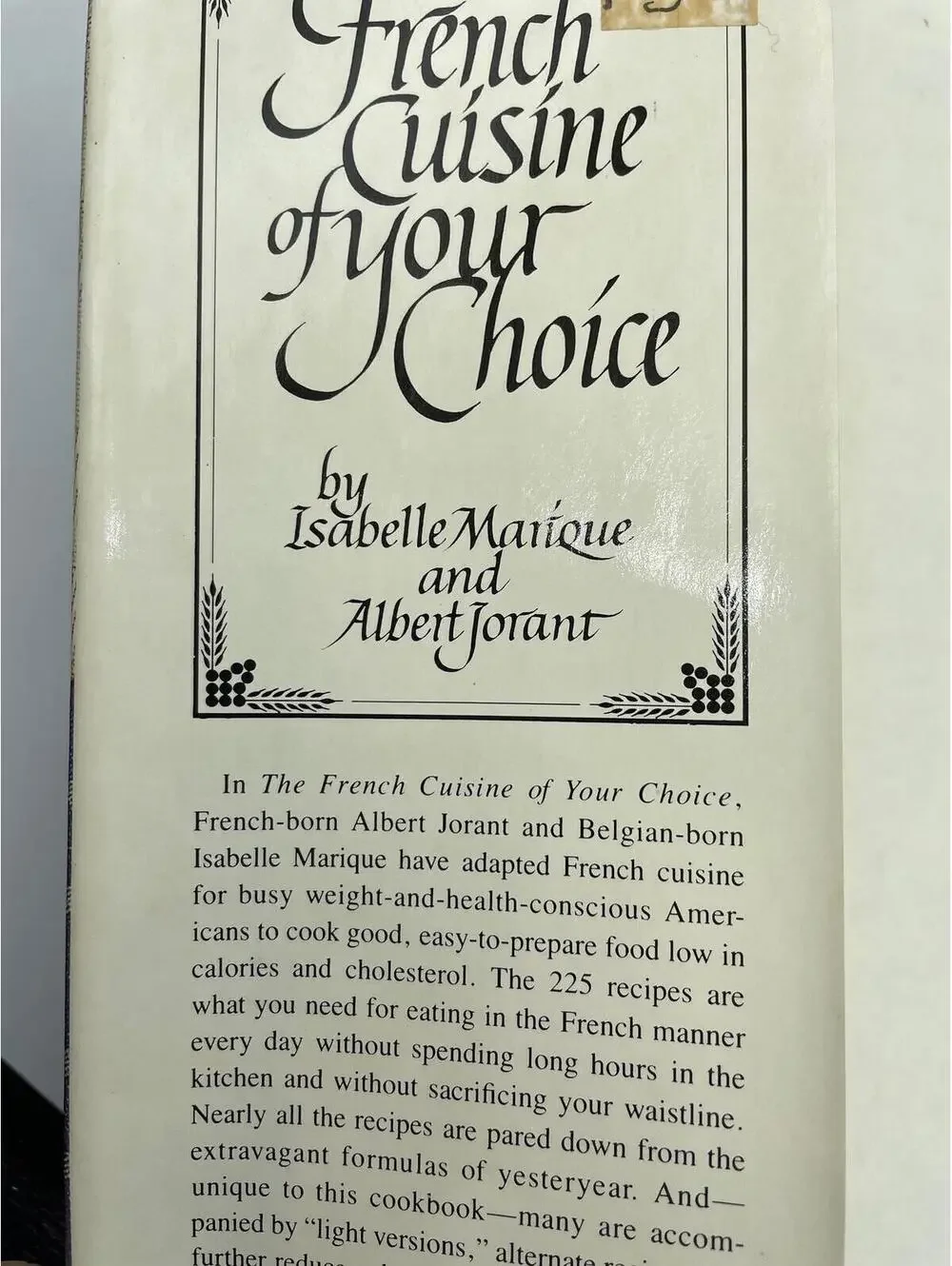 Vintage French Cookbook: Simplified Haute Cuisine, 1981 First Edition